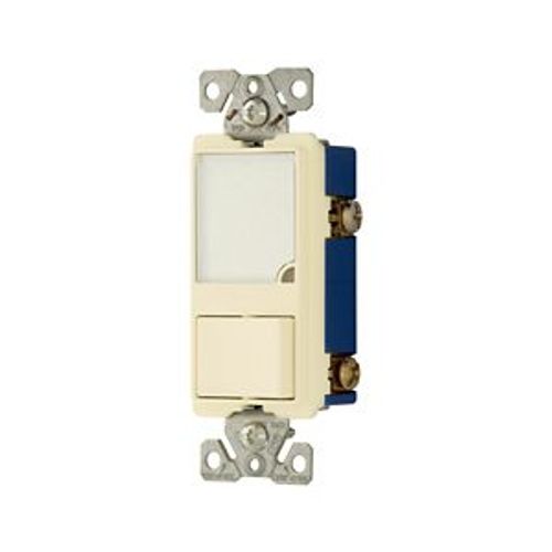 Main product image of Led Nightlight w/ Switch, Auto-Grnd/Led Nightlight, #14-#12 Awg 15A, 120V, Rocker, Light Almond, 7738LA-BOX