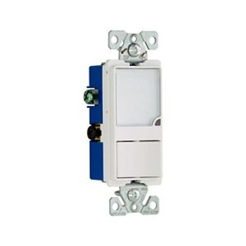 Main product image of Led Nightlight w/ Switch, Auto-Grnd/Led Nightlight, #14-#12 Awg 15A, 120V, Rocker, Wht, 1-Pole, 7738W-BOX