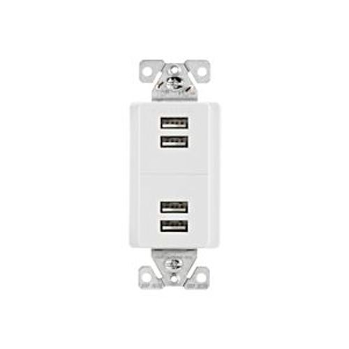 Main product image of Usb Multiport Charging Station, 5A, Flush Mount, 5V, White, 2-Pole 3-Wire, Grounding, 7750W-BOX