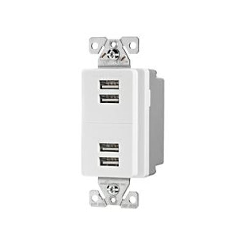 Main product image of Usb Multiport Charging Station, 5A, Flush Mount, 5V, White, 2-Pole 3-Wire, Grounding, 7750W-BOX