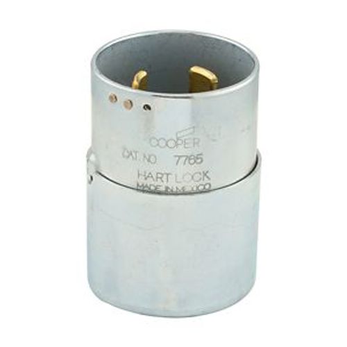Main product image of Locking Plug, #10-6Awg, 50A, 600 Vac, 250Vdc,Armored, 3-Pole, 4-Wire, Steel, 0.68 To 1.13", 7765