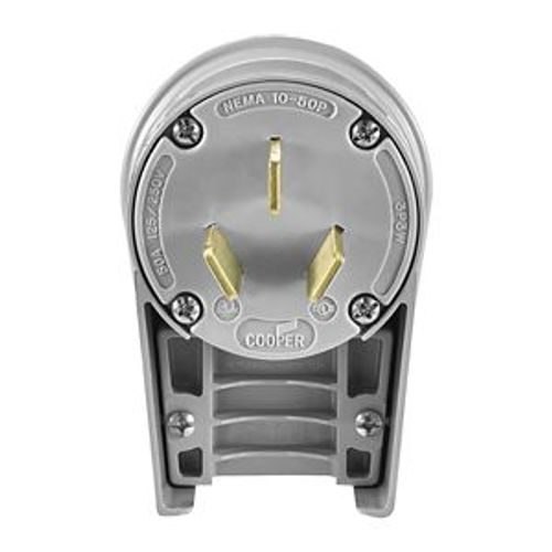 Main product image of Arrow HartAngled Plug, #12-4Awg 50A, Range & Dryer, 125/250V, Gray, 10-50P, 3-Pole, 3-Wire, 7952AN