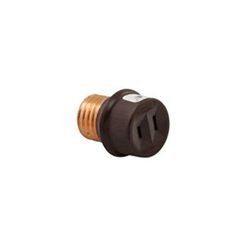 Main product image of Socket Adapter, 1 Socket To 1 125V Nema 1-15R Outlet, 125V, Brown, 1-15R, Nema 1-15R, 660W, 808-BOX
