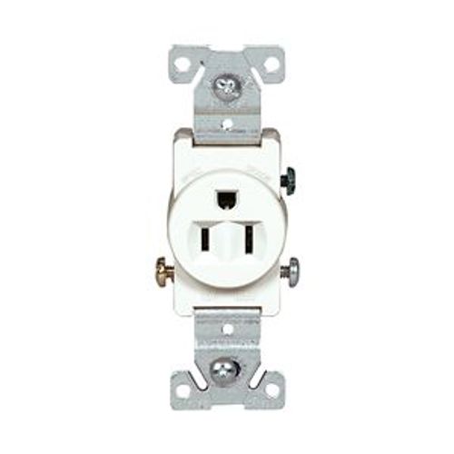 Main product image of Commercial Specification Grade Single Receptacle, #14-10 Awg, 15A, Flush, 125V, SideWire, White, 817-2W-BU
