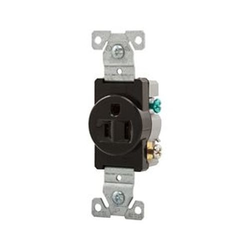 Main product image of Commercial Grade Single Receptacle, #14-10 Awg 15A, 125V, SideWire, Black, Screw, Pvc, 817BK