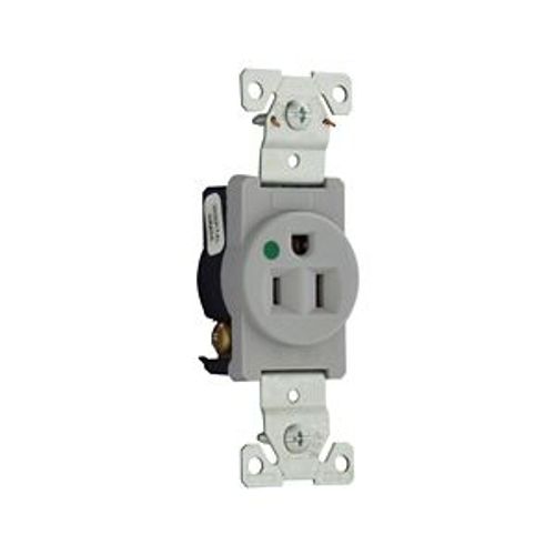 Main product image of Arrow Hart Extra Heavy-Duty Single Receptacle, #14-10 Awg 15A, Healthcare, 125V, Gray, 8210GY
