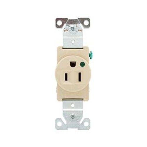 Main product image of Arrow Hart Extra Heavy-Duty Single Receptacle, #14-10 Awg 15A, Healthcare, 125V, Ivory, 8210V