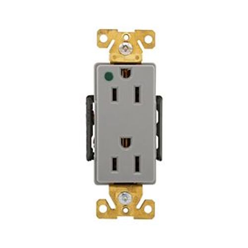 Main product image of Arrow Hart Extra Heavy-Duty Duplex Receptacle, #14-10 Awg 15A, Healthcare 125V, Gray, Duplex, 8262GY