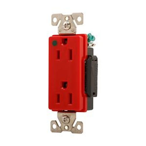 Main product image of Arrow Hart Extra Heavy-Duty Duplex Receptacle, #14-10 Awg 15A, Healthcare 125V, Red, Duplex, 8262RD