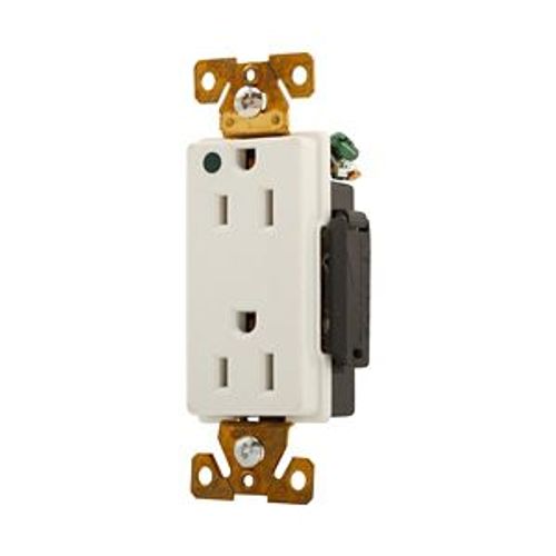 Main product image of Arrow Hart Duplex Receptacle, #14-10 Awg 15A, Healthcare 125V, Duplex, Auto-Grounding, 8262W
