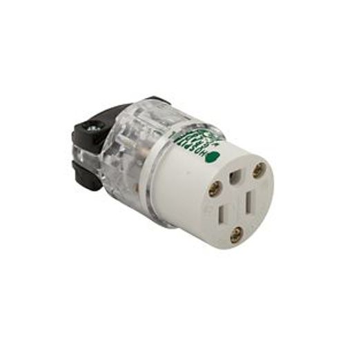 Main product image of Arrow Hart Safety Grip Straight Blade Connector, #14-10 Awg 15A 125V, Clear, 2-Pole, 8269