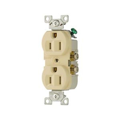 Main product image of Commercial Grade Duplex Receptacle, #14-10 Awg 15A, 125V, SideWire, Ivory, Duplex, Screw, 827V-BOX