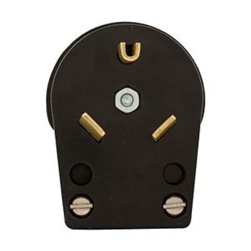 Main product image of Arrow Hart Angled Plug, #12-10 Awg 30A 125V, Black, Tt-30P, 2-Pole 3-Wire, 0.64", 83-BOX