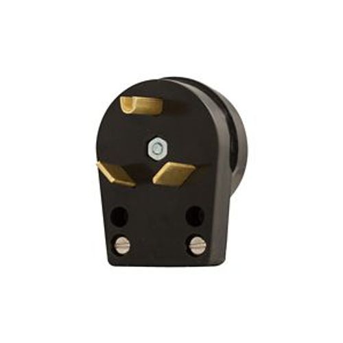 Main product image of Arrow Hart Angled Plug, #12-10 Awg 30A 125V, Black, Tt-30P, 2-Pole 3-Wire, 0.64", 83-BOX