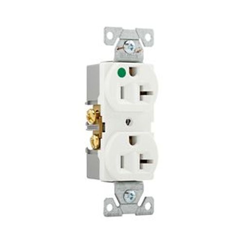 Main product image of Arrow Hart Heavy-Duty Duplex Receptacle, #14-10 Awg 20A, Healthcare 125V Face, Pvc Base, 5-20R, 8300W