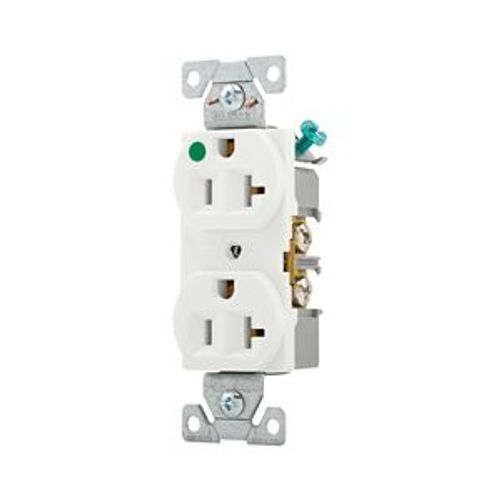 Main product image of Arrow Hart Heavy-Duty Duplex Receptacle, #14-10 Awg 20A, Healthcare 125V Face, Pvc Base, 5-20R, 8300W