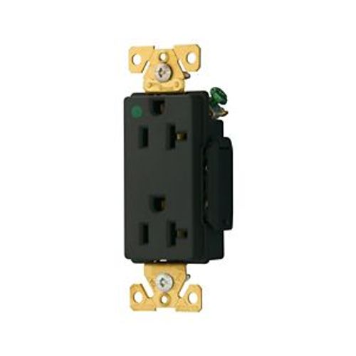 Main product image of Arrow Hart Duplex Receptacle, #14-10 Awg 20A, Healthcare 125V, Black, 5-20R, Duplex, 8362BK