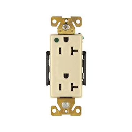 Main product image of Arrow Hart Duplex Receptacle, #14-10 Awg 20A, 125V, Ivory, 5-20R, Duplex, Auto-Grounding, 8362V