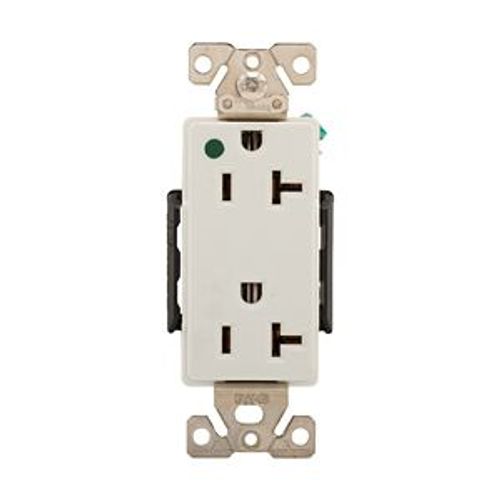 Main product image of Arrow Hart Duplex Receptacle, #14-10 Awg 20A, Healthcare 125V, 5-20R, Duplex, Auto-Grounding, 8362W