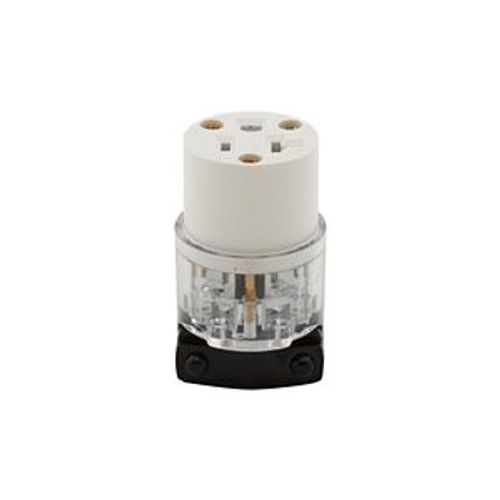 Main product image of Arrow Hart Safety Grip Straight Blade Connector, #18-12 Awg 20A 125V, Clear, 2-Pole, 8369