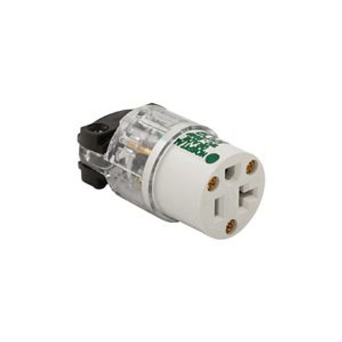 Main product image of Arrow Hart Safety Grip Straight Blade Connector, #18-12 Awg 20A 125V, Clear, 2-Pole, 8369
