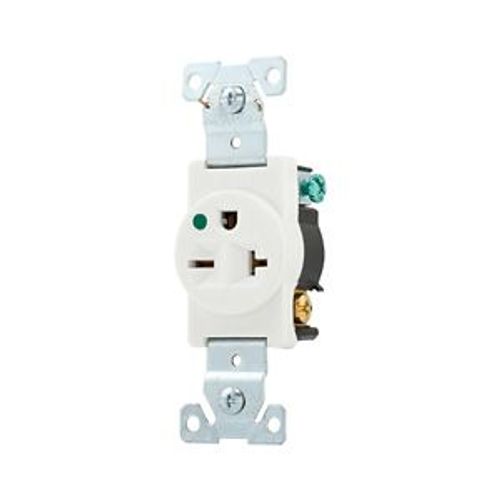 Main product image of Arrow Hart Single Receptacle, #14-10 Awg 20A, Healthcare, 250V, High-Impact Nylon, 6-20R, 8410W