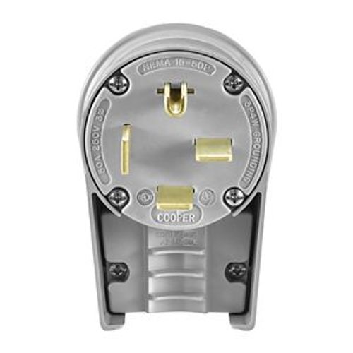 Main product image of Arrow HartAngled Plug, #12-4Awg 50A, Range & Dryer, 250V, Gray, 15-50P, 3-Pole, 4-Wire, 8452AN