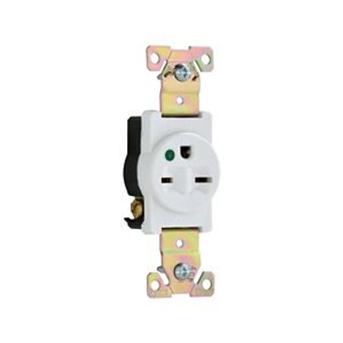 Main product image of Arrow Hart Single Receptacle, #14-10 Awg 15A, Healthcare, 250V, High-Impact Nylon, 6-15R, 8610W