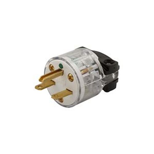 Main product image of Arrow Hart Safety Grip Straight Blade Plug, #18-12 Awg 15A, 250V, Clear, 6-15P, 2-Pole, 8666