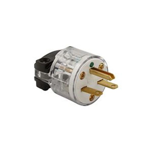 Main product image of Arrow Hart Safety Grip Straight Blade Plug, #18-12 Awg 15A, 250V, Clear, 6-15P, 2-Pole, 8666