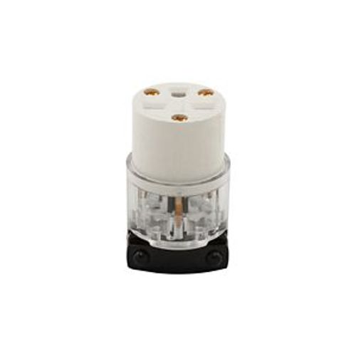 Main product image of Arrow Hart Safety Grip Straight Blade Connector, #18-12 Awg 15A, 250V, Clear, 6-15R, 2-Pole, 8669