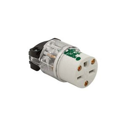 Main product image of Arrow Hart Safety Grip Straight Blade Connector, #18-12 Awg 15A, 250V, Clear, 6-15R, 2-Pole, 8669