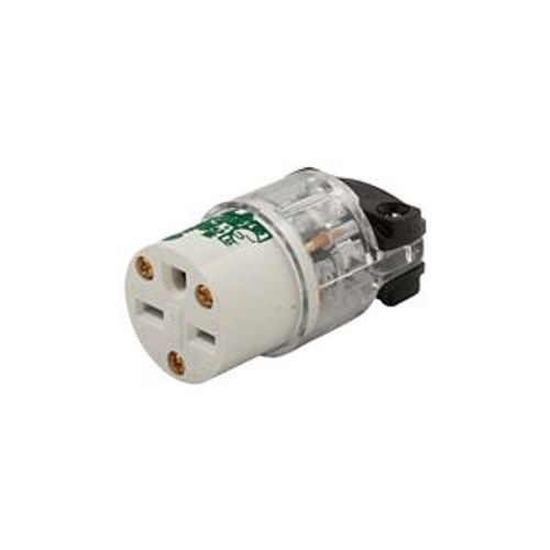 Main product image of Arrow Hart Safety Grip Straight Blade Connector, #18-12 Awg 15A, 250V, Clear, 6-15R, 2-Pole, 8669