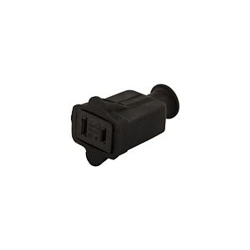Main product image of Straight Blade Connector, 15A, 125Vac, Black Rubber, 1-15R, 2-Pole, 2-Wire, Screw, Nd, Rubber, 86BK-BOX