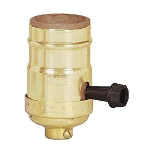 Main product image of Lampholder, Lamp Stem Mounting, Metal Shell Lampholder, Turn Knob, 3-Way, 2-Circuit, 250V, 250W, 925ABD-BOX