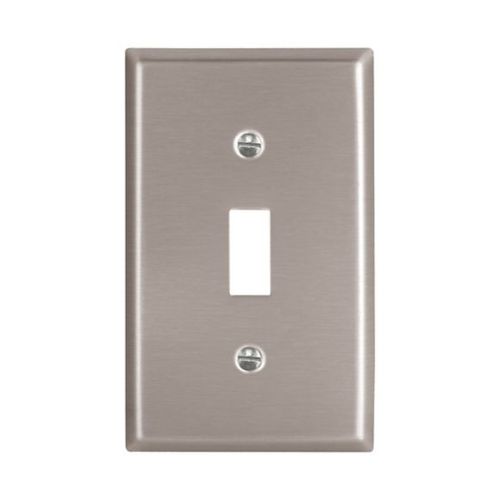 Main product image of Toggle Wallplate, Stainless Steel, Toggle Cutout, Stainless Steel, Single- Gang, Standard, 93071-BOX1