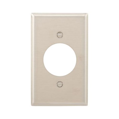 Main product image of Power Outlet & Locking Wallplate, Stainless Steel, 1.59" Hole Cutout, Stainless Steel, 1-Gang1, 93111-BOX1
