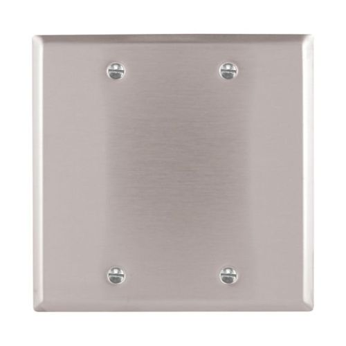 Main product image of Blank Wallplate, Stainless Steel, Blank Cutout, Stainless Steel, Two- Gang, Standard, Sp-L, 93152-SP-L