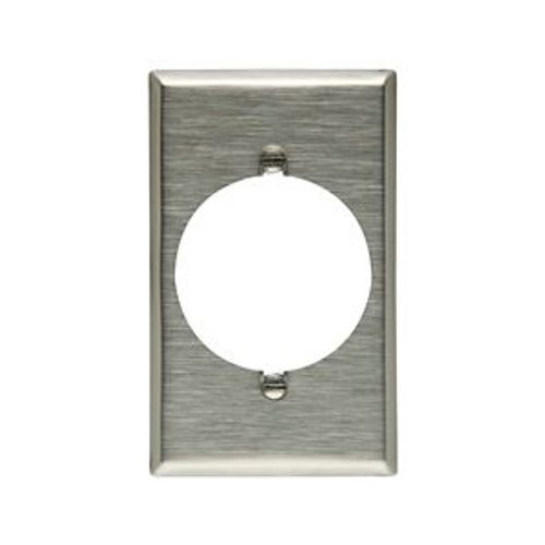 Main product image of Power Outlet & Locking Wallplate, Stainless Steel, 2.15" Hole Cutout, Stainless Steel, 1-Gang, 93221-BOX