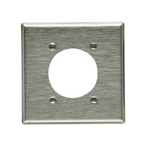 Main product image of Power Outlet & Locking Wallplate, Stainless Steel, 2.15" Hole Cutout, 2-Gang, 93227-BOX