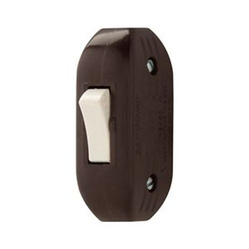 Main product image of Commercial Switch, Switch, 3A, 120V, Feed-Through, Cord, Brown, Cord, Polycarbonate, 933B-BOX