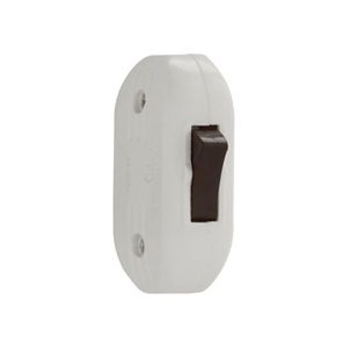 Main product image of Commercial Switch, Switch, 3A, Surface, 120V, Feed-Through, Cord, White, Cord, Polycarbonate, 933W-BOX