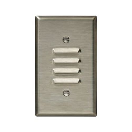Main product image of Louver Wallplate, Stainless Steel, Louver Cutout, Stainless Steel, Single-Gang, 93631-BOX
