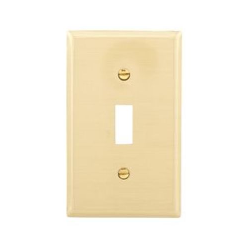 Main product image of Toggle Wallplate, Brass, Toggle Cutout, Brass, Single- Gang, Standard, 94071