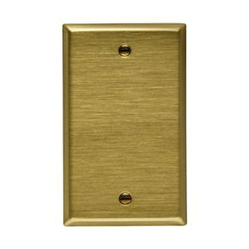 Main product image of Blank Wallplate, Brass, Blank Cutout, Brass, Single- Gang, Standard, 94151