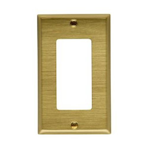 Main product image of Decorator / Gfci Wallplate, Brass, Decorator Cutout, Brass, Single- Gang, Standard, 94401