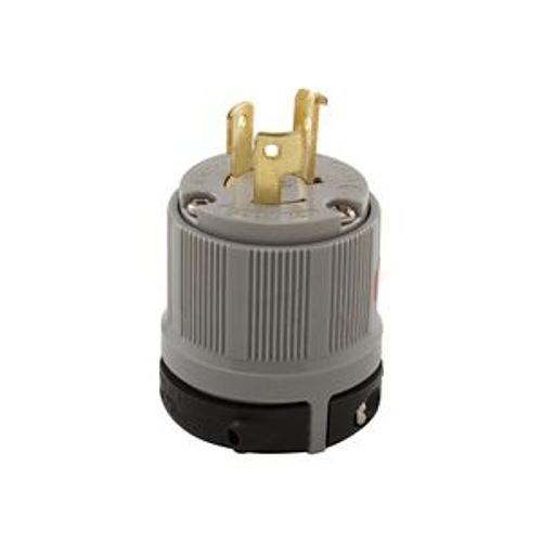 Main product image of Safety Grip Locking Plug, #16-12 Awg, 20A, 125/250V, Gray, Safety Grip, 3-Pole, 3-Wire, 9965C
