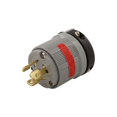 Main product image of Safety Grip Locking Plug, #16-12 Awg, 20A, 125/250V, Gray, Safety Grip, 3-Pole, 3-Wire, 9965C