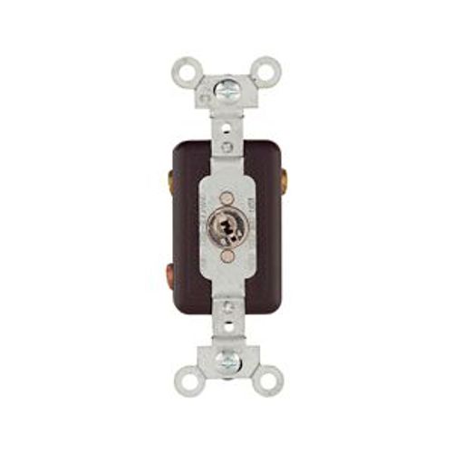 Main product image of Locking Switch, Corbin Type, #14-10 Awg, 20A, 120/277V, Back/Side Wiring, Brown, 3-Way, AH1193N