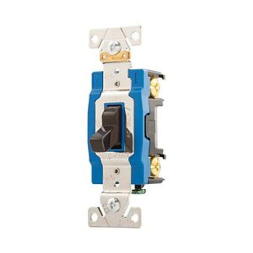 Main product image of Arrow Hart Toggle Switch, #14-10 Awg, 15A, Flush Mount, 120/277V, Screw, Brown, 1-Pole, AH1201B